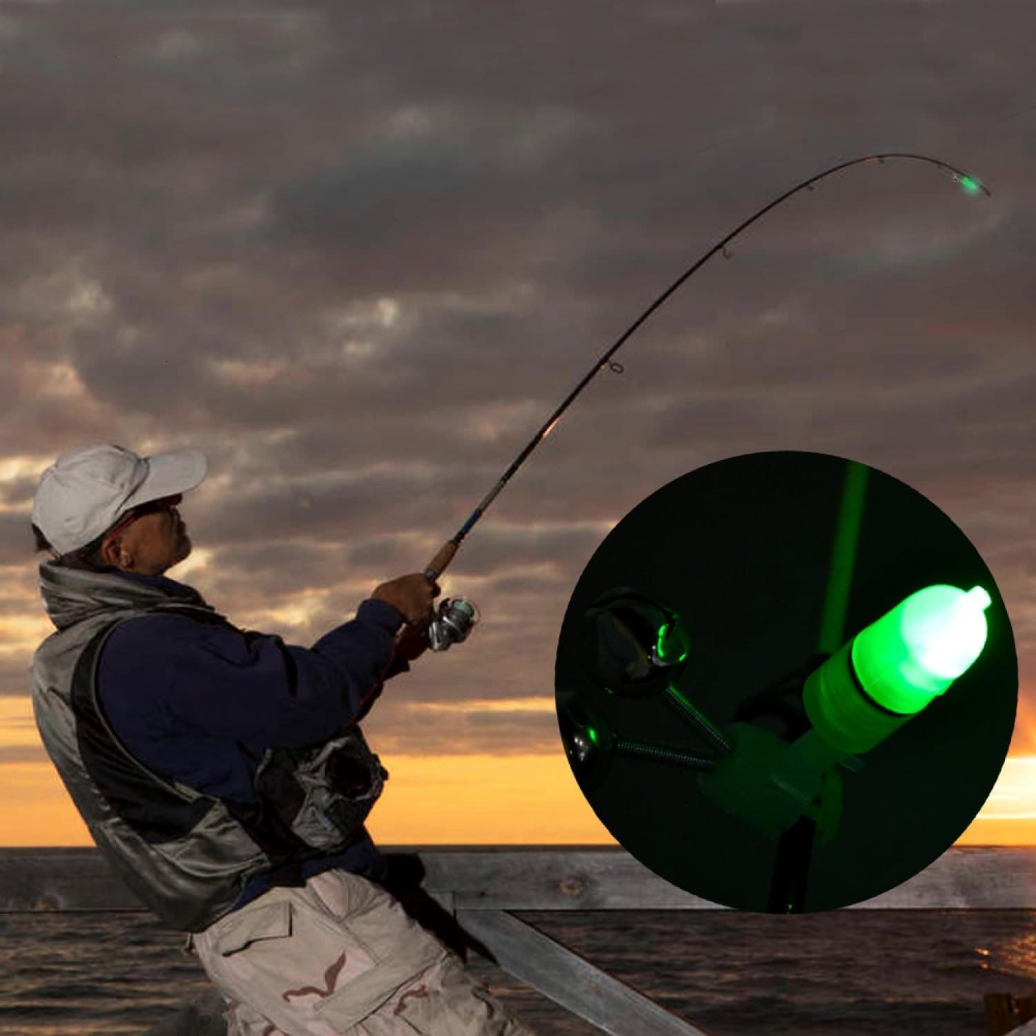 30 Pcs Fishing Bells Clips Fishing Rod Alarm with Dual Alert Bells with Colorful 5