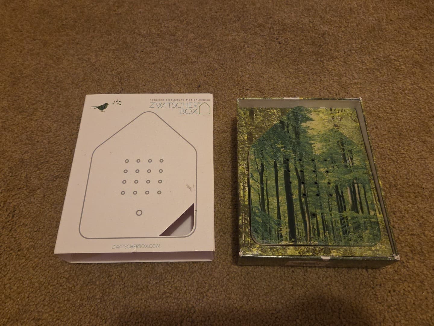 Zwitscher Box - Bird Sounds Sensor Activated Relaxation Device, New- Open Box