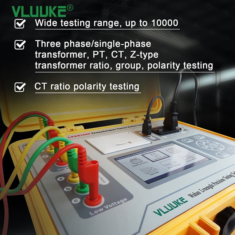 3 Phase Voltage Transformer Ratio Tester Turns Ratio Group Meter TTR Testing 4