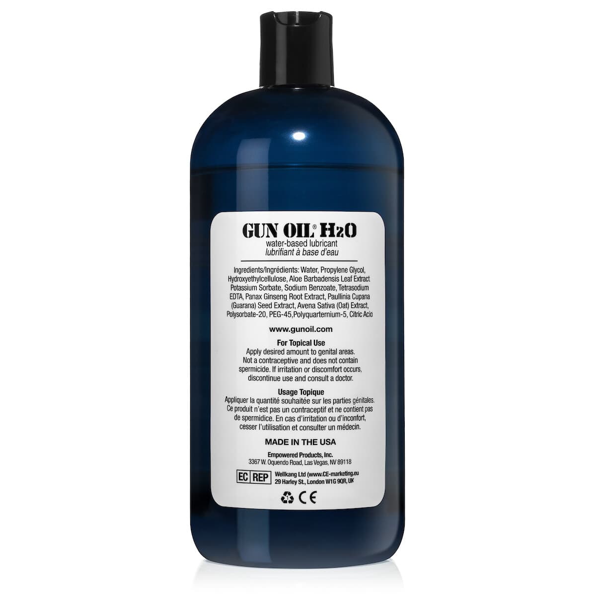 GUN OIL H2O Premium Water Based Personal Lubricant Long Lasting Slick Sex Lube 3