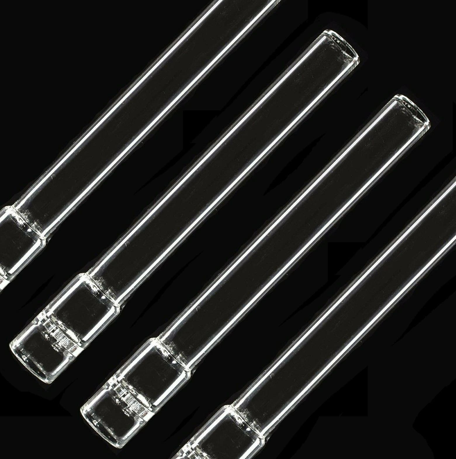 Chem-Si Solo Glass Tube Stem Straight Air Drying Tube 4 PACK (No Screens)