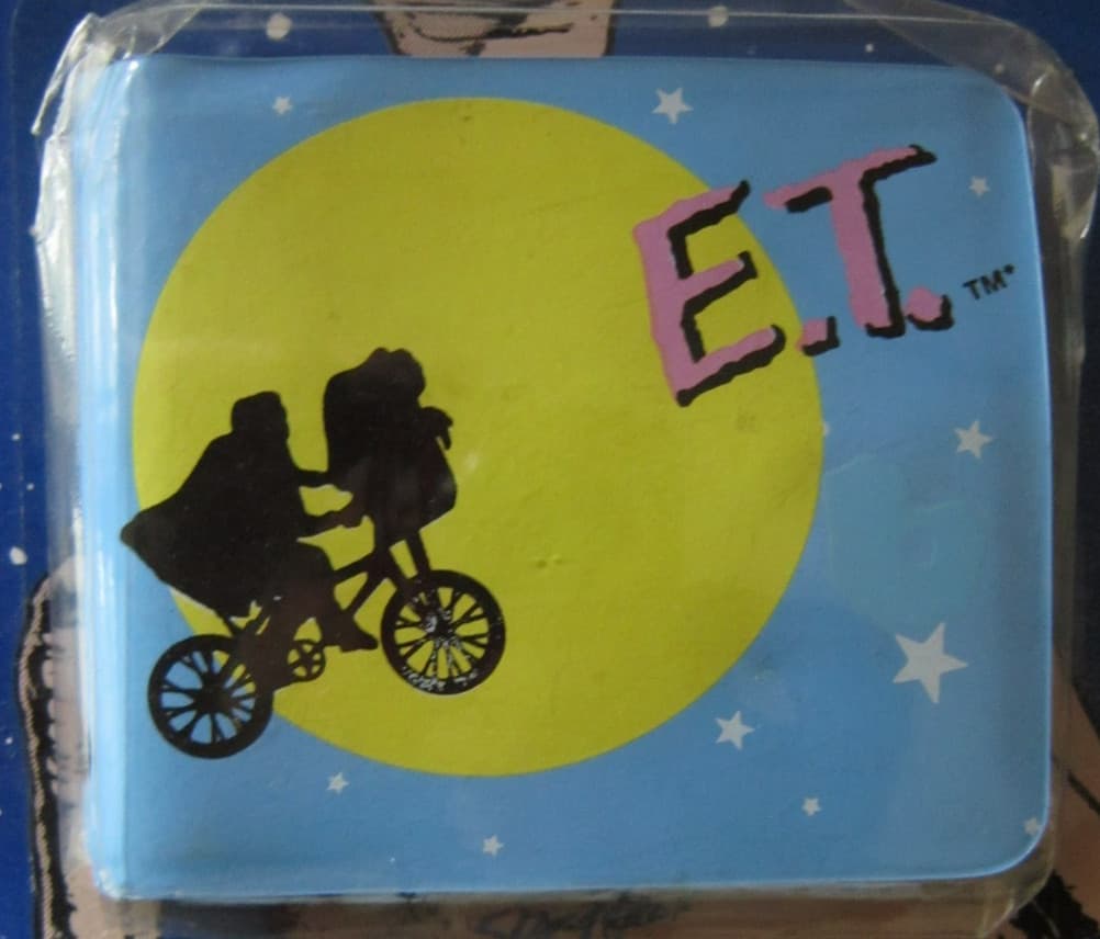 Orig. #140000 Vintage E.T. Blue Wallet by Aviva ent. Universal Studios Hong Kong 3