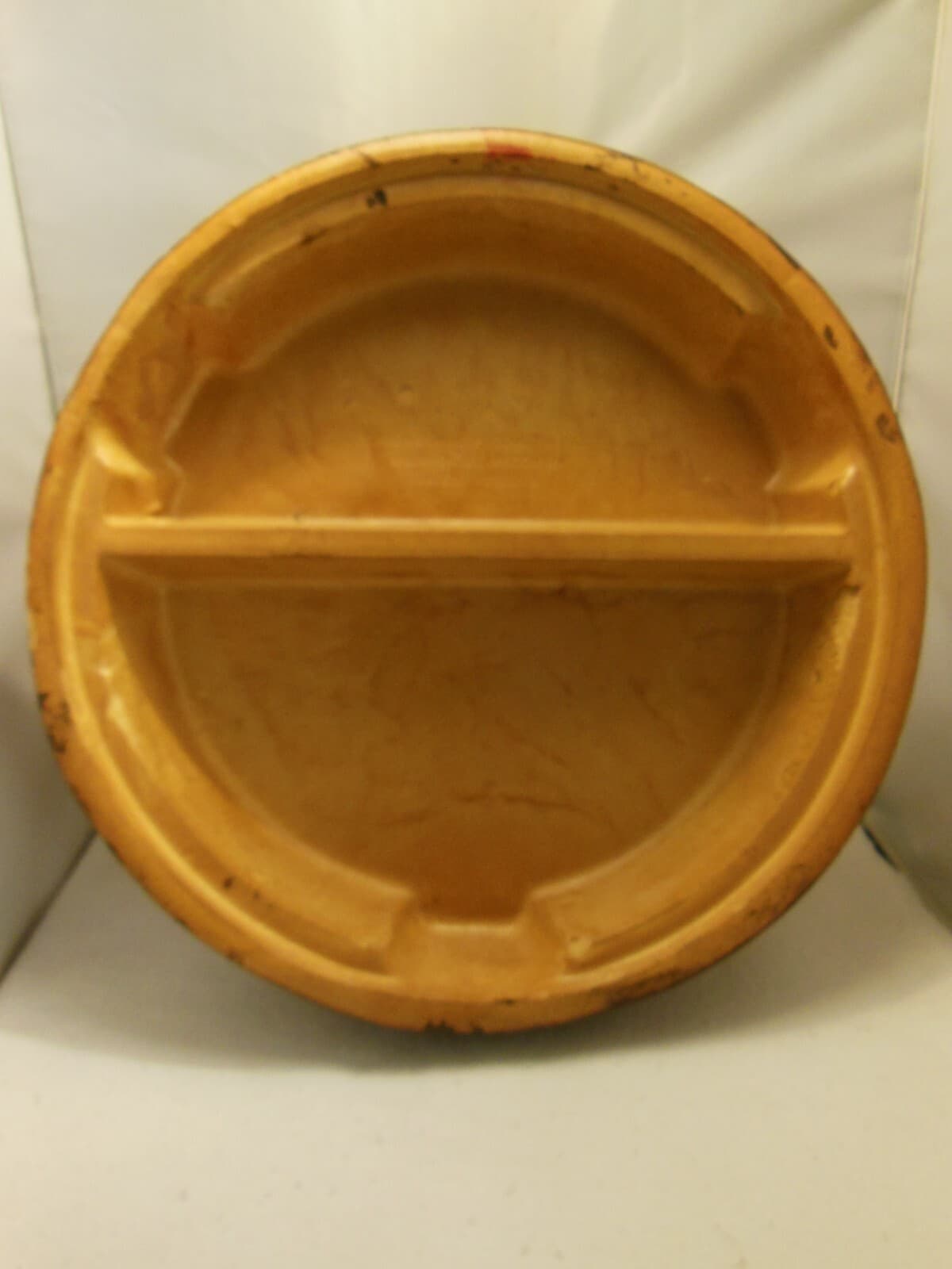 VINTAGE SCHLITZ FAUX WOOD BEER BARREL KEG END WALL ADVERTISING SIGN 19 1/4" 2