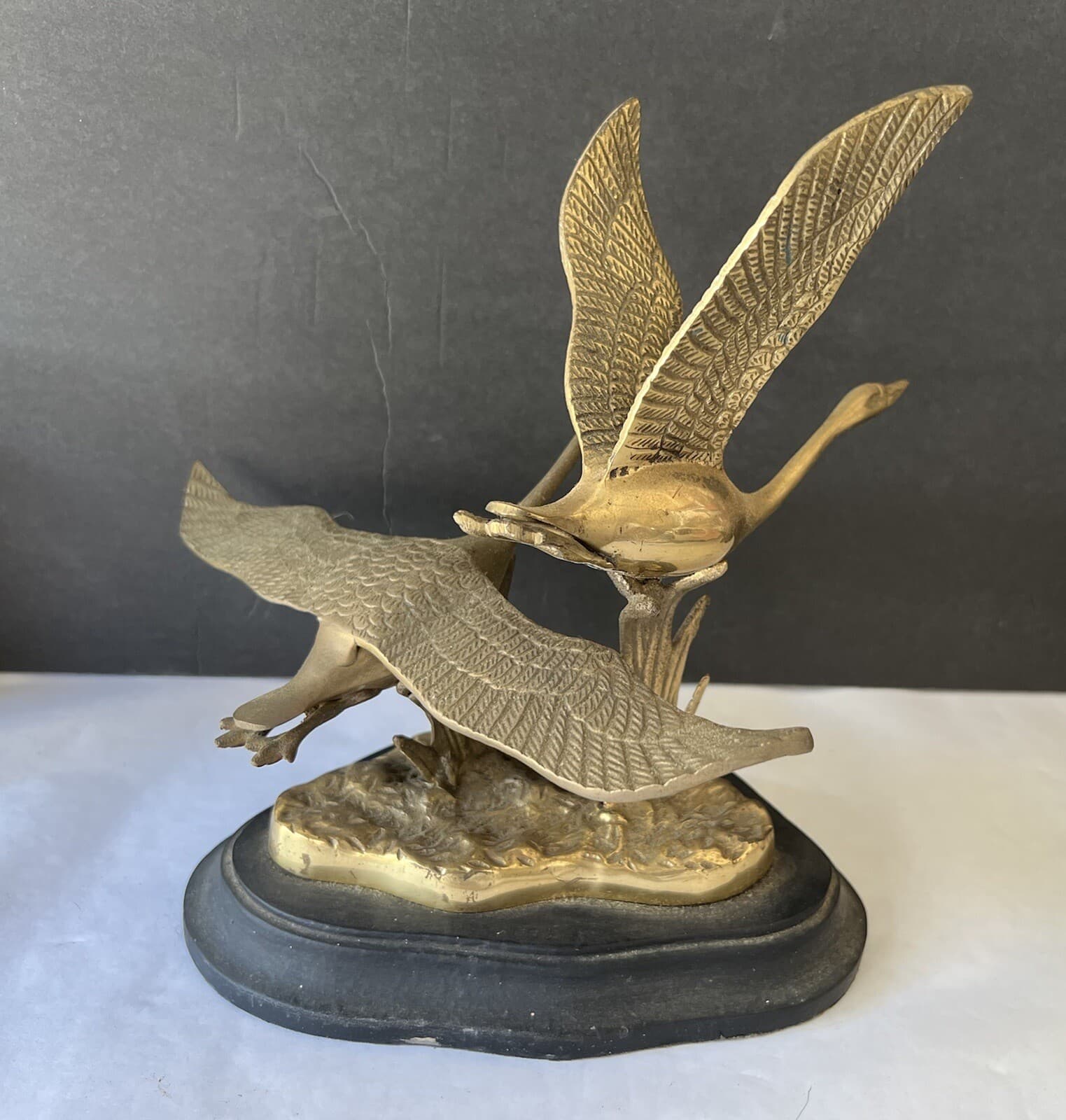Brass Flying Geese Goose Sculpture Figurine Figure 2