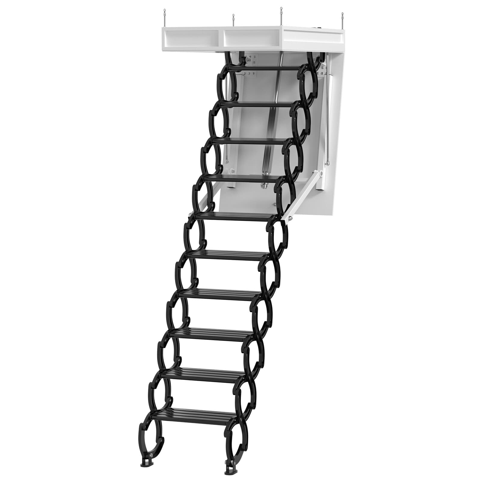 Electirc attic ladder Aluminum folding 9.5ft with remote for loft 2