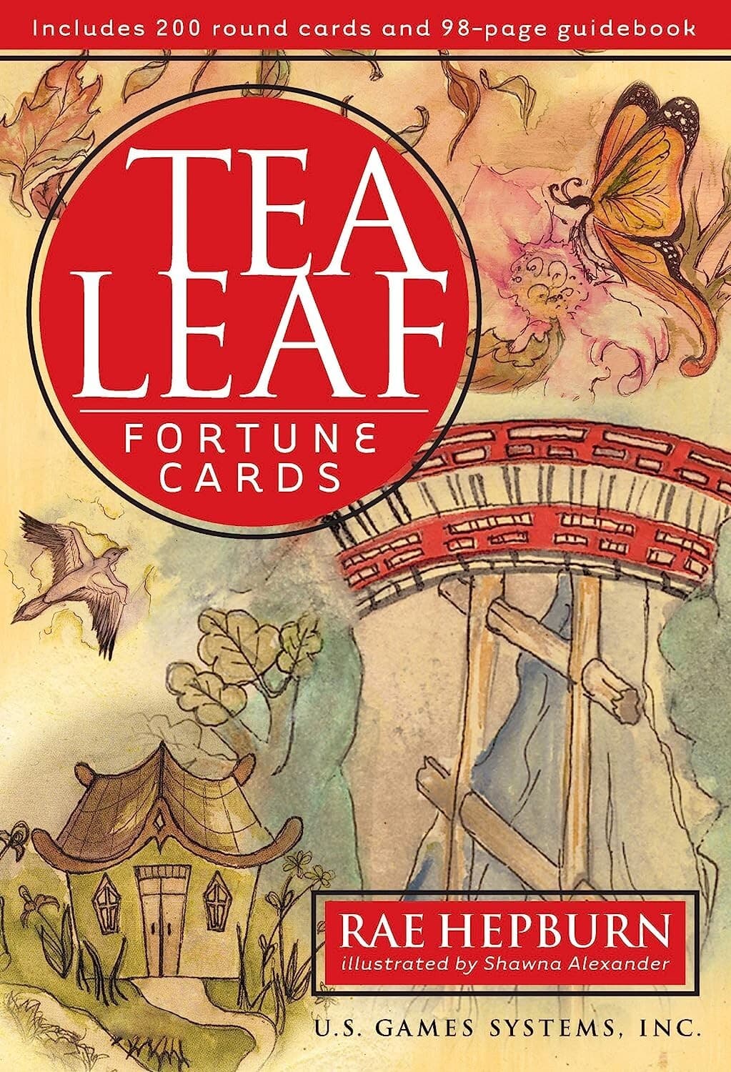 Tea Leaf Fortune Cards By Rae Hepburn 200 Tarot Card Deck + Pouch + Guidebook