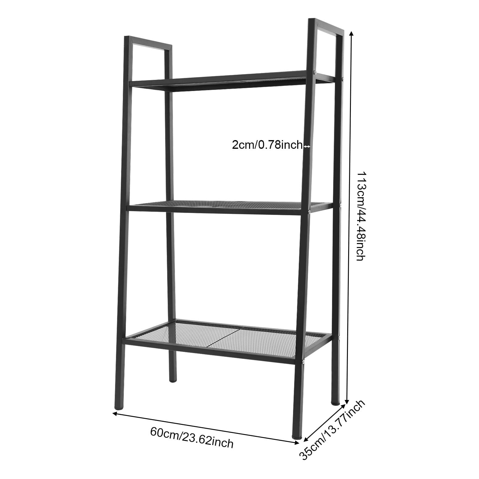 3-tier Storage Rack, Kitchen Storage Rack, Multi-tier Bookshelf, Stepped Shape 2