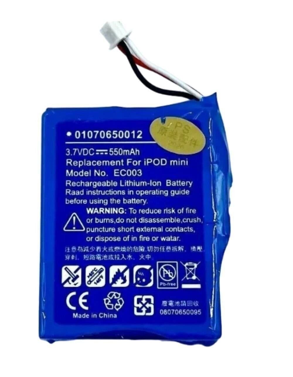 Replacement Battery for Apple iPod Mini 1st / 2nd Generation A1051 EC003