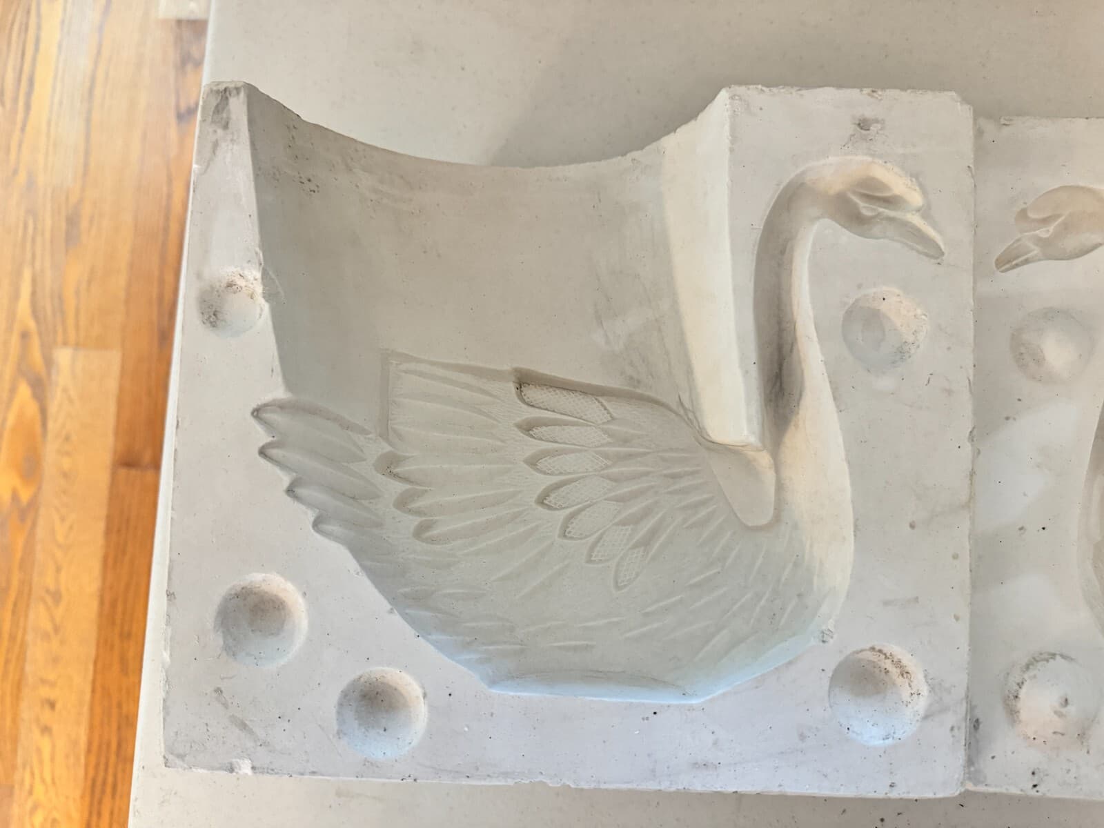 VINTAGE EMMA'S CERAMIC MOLD #3005 SWAN PLANTER 3