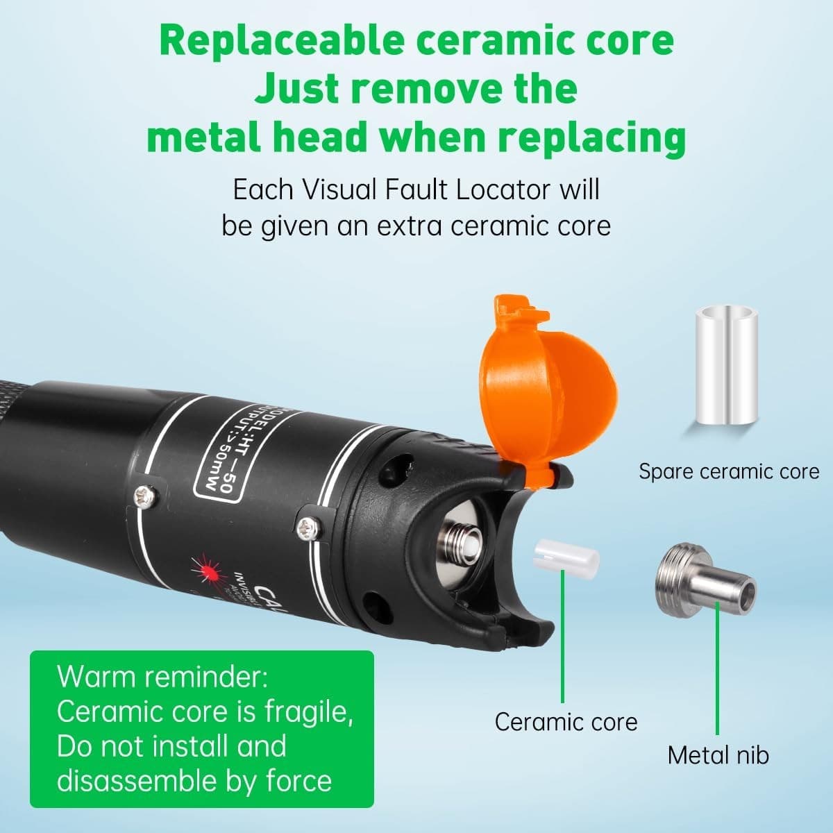 Visual Fault Locator Fiber Optic Tester - VFL Fiber Optic Cable Tester Meter ... 4
