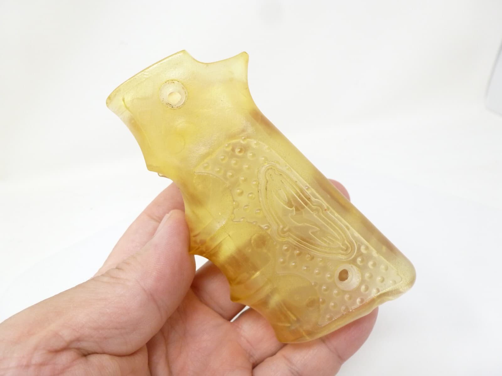 VINTAGE DYE CLEAR AMBER GRIPS 45 TRIGGER FRAME AUTOCOCKER SMART PARTS SHOCKER #1 2