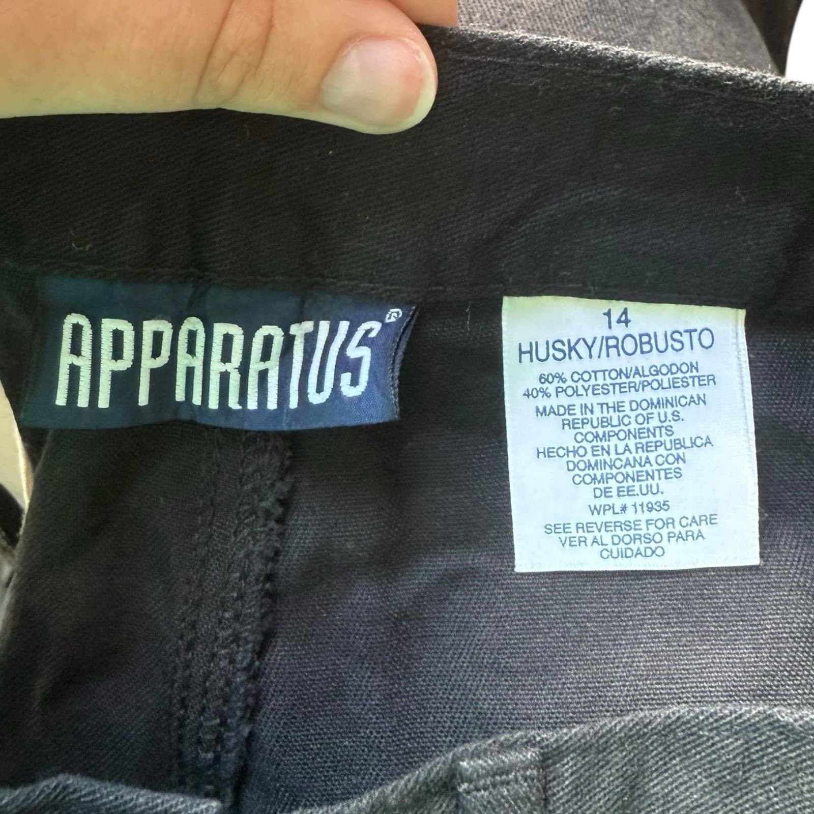 Apparatus Black Pleated Front Chino Uniform Pants Boys Size 14 Husky NWOT 4