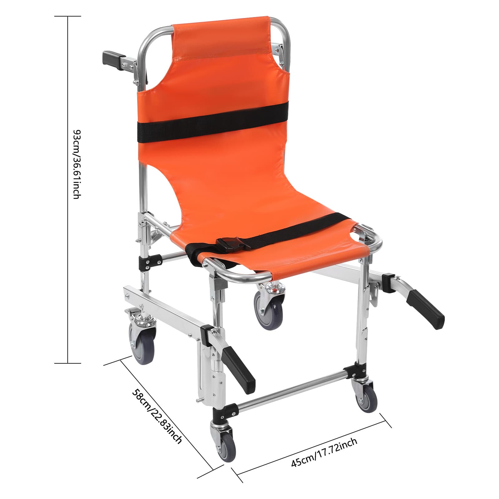 Emergency Stair Chair Stair Climbing Wheelchair Transportation Chair Foldable 2