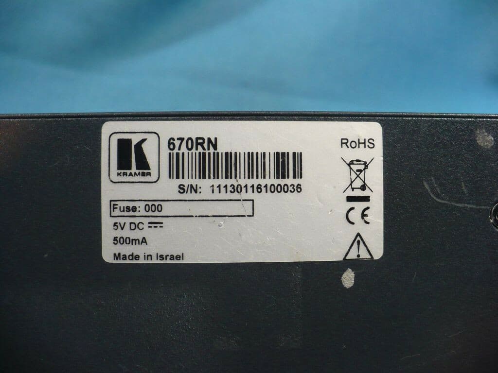 Kramer 670RN 4K UHD HDMI Over Fiber Optic Cable Receiver DigiTools 4