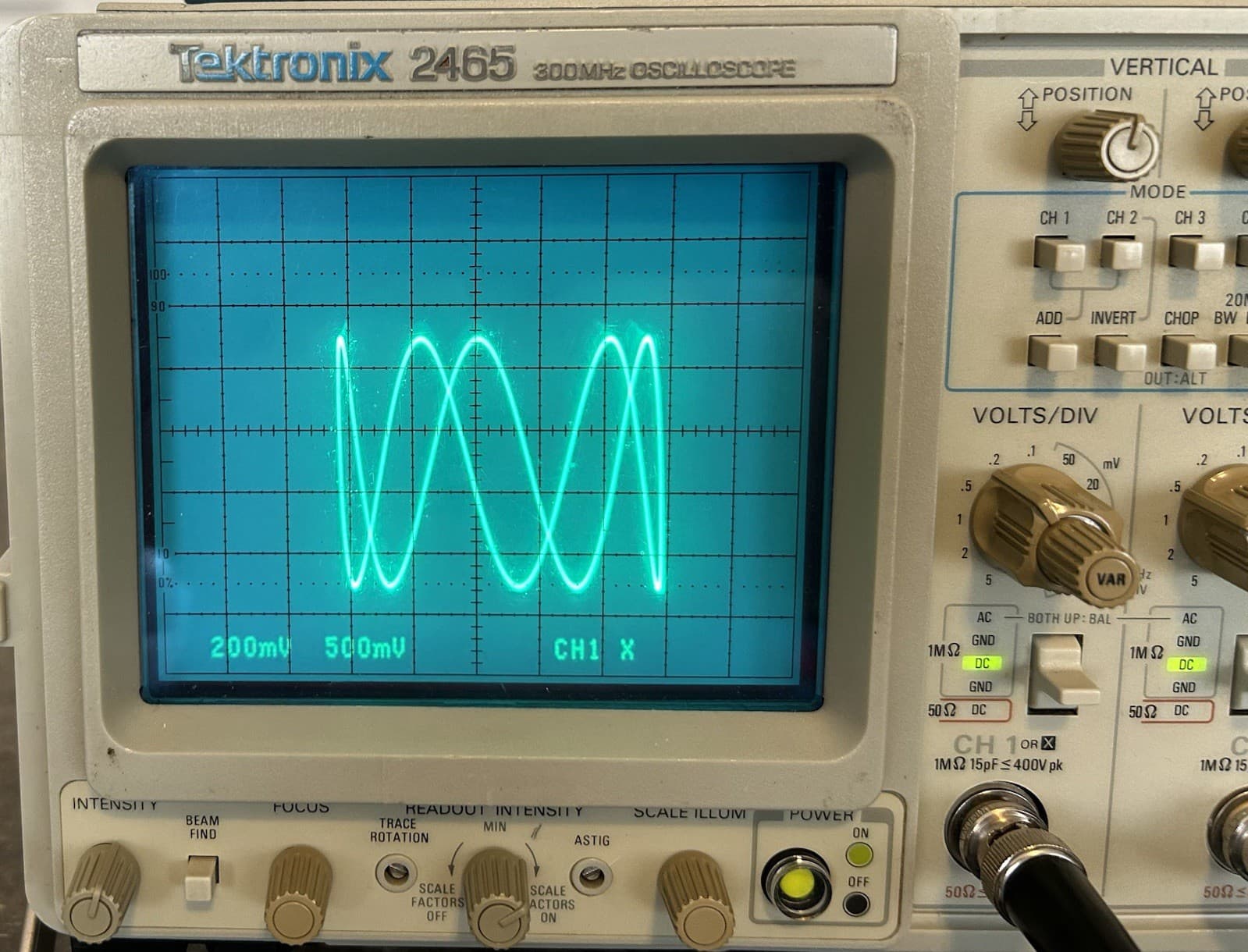 Tektronix 2465 Four Channel 300 MHz Analog CRT Oscilloscope 6