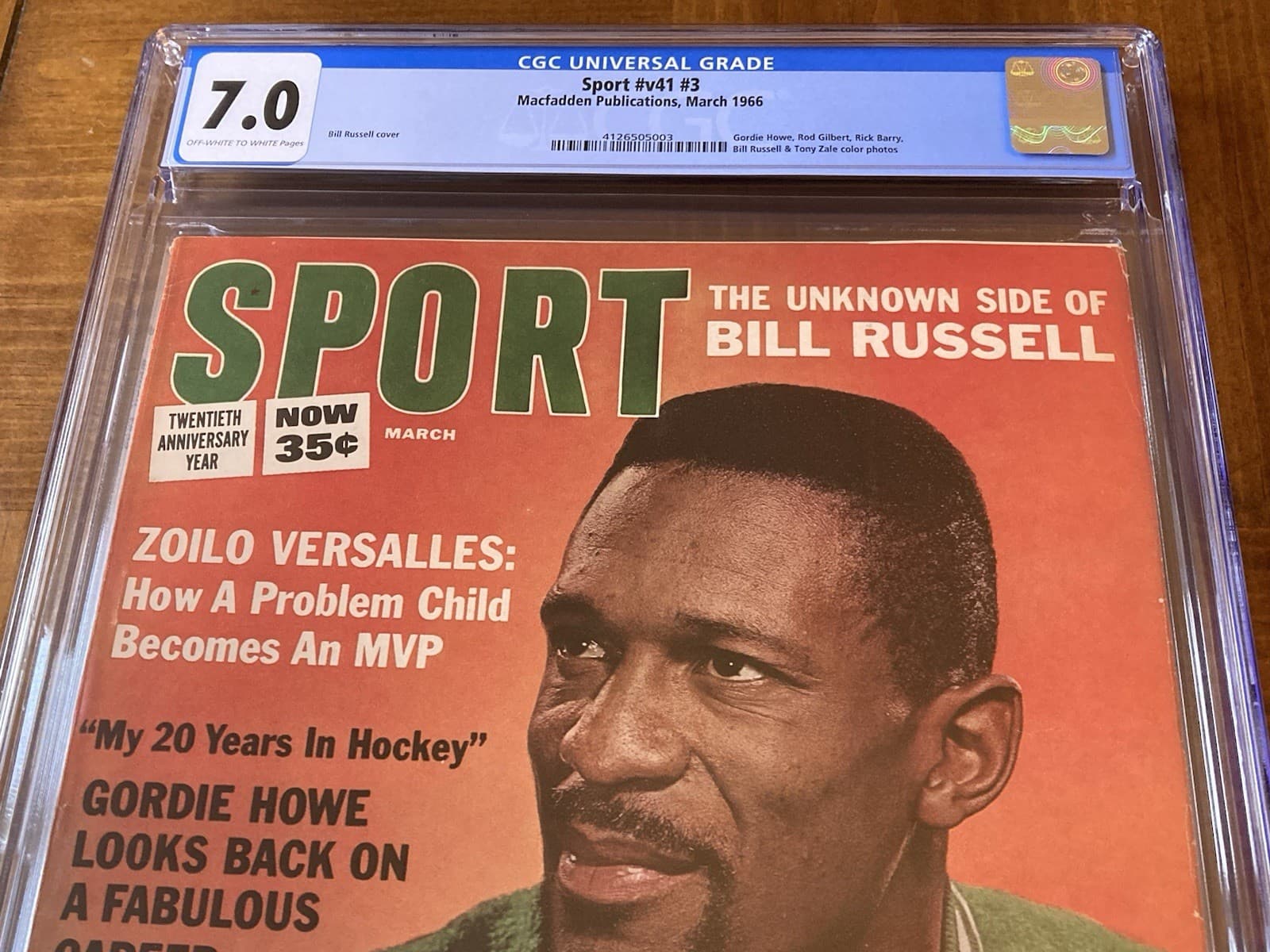 Bill Russell Sports CGC 7.0 OW/W Pages Newsstand (Celtics HOF)- Not Illustrated 2