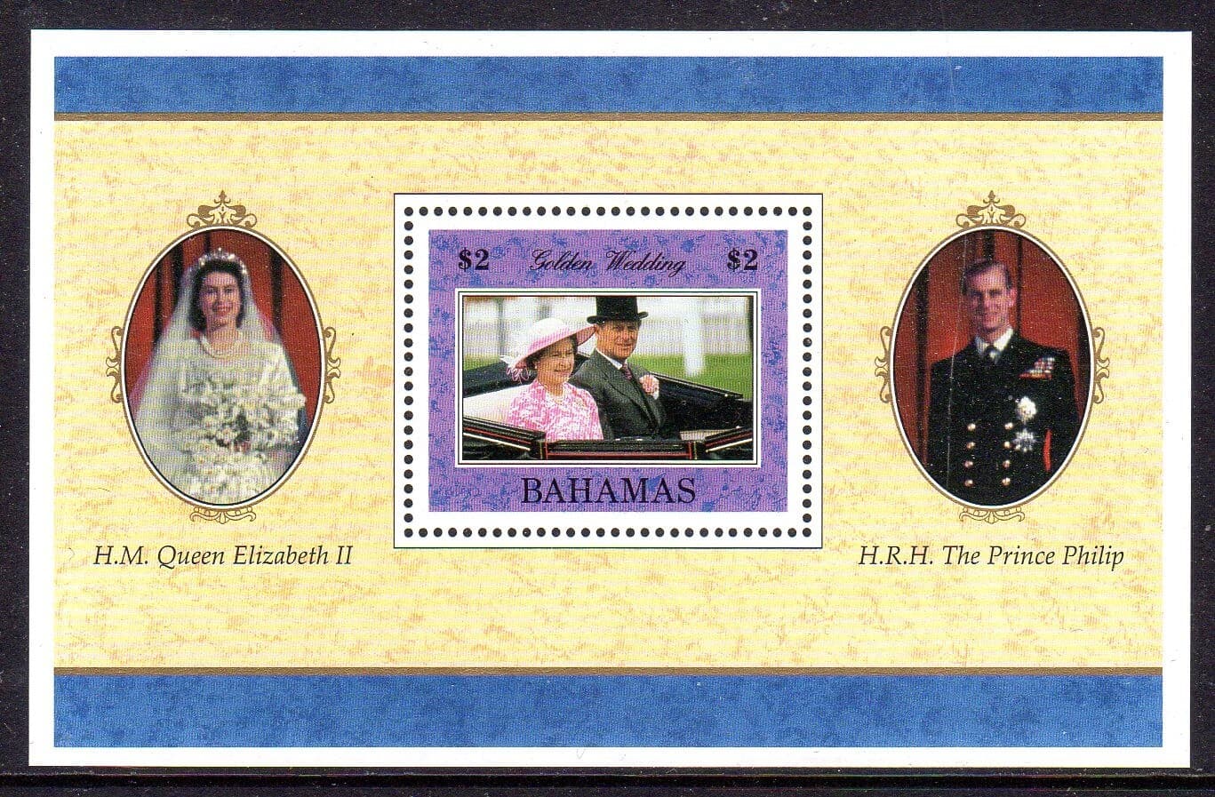 Bahamas 1997 Queen's Golden Wedding min. sheet fine fresh MNH