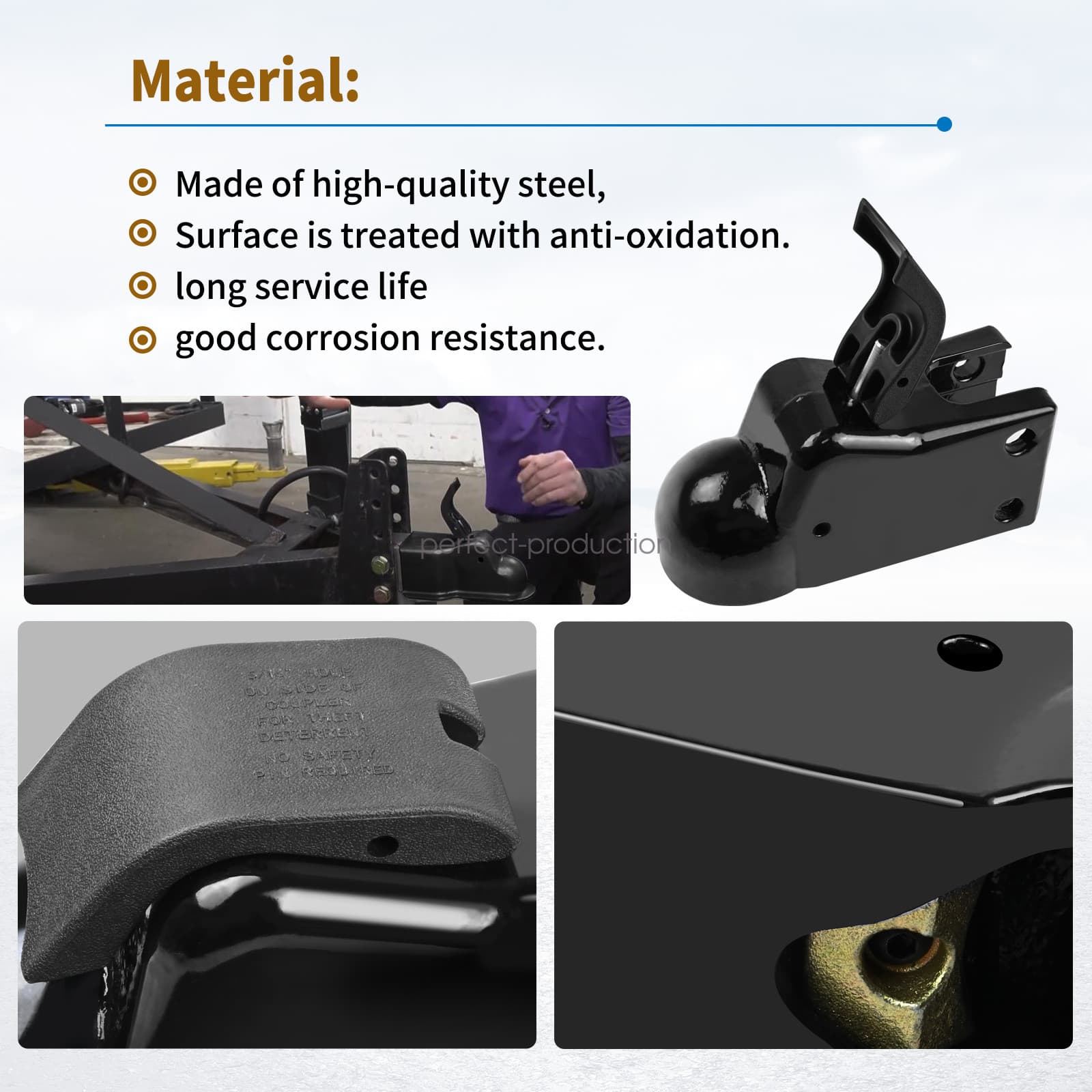 Fits Demco Channel-Mount Coupler 2-5/16" Ball Bolt-On w/EZ Latch Handle 21K GVWR 6