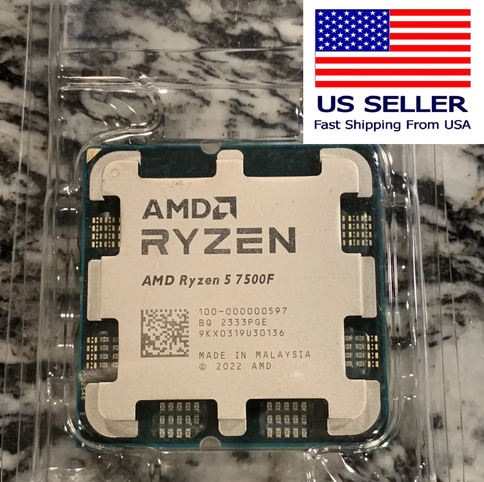 (New) AMD Ryzen 5 7500F 6-Core 12-Thread Socket AM5 CPU Processor OEM Tray