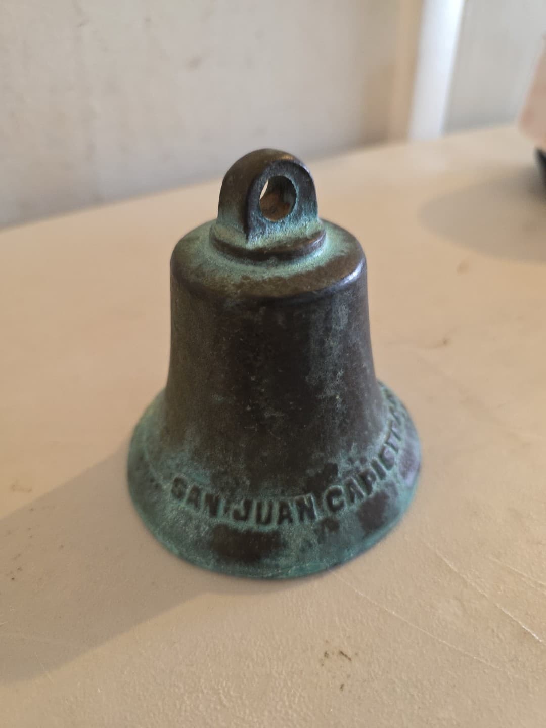 ANTIQUE 1914 Bronze MISSION SAN JUAN CAPISTRANO SOUVENIR BELL Old Vintage CA 2
