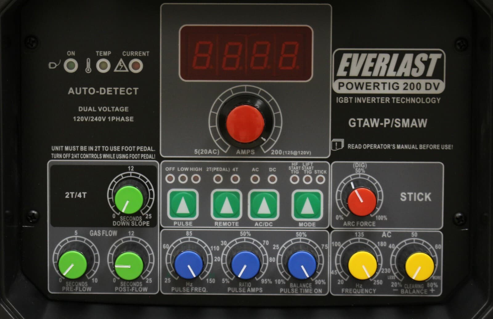 NEW PowerTIG 200DV DUAL VOLTAGE 200AMP ACDC TIG STICK PULSE WELDER EVERLAST 3