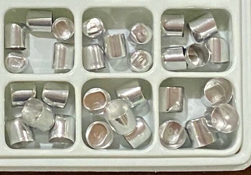 Dental Aluminum Shell Temporary Crowns Starter Kit - Asstd sizes #1-20 (100 pcs) 2