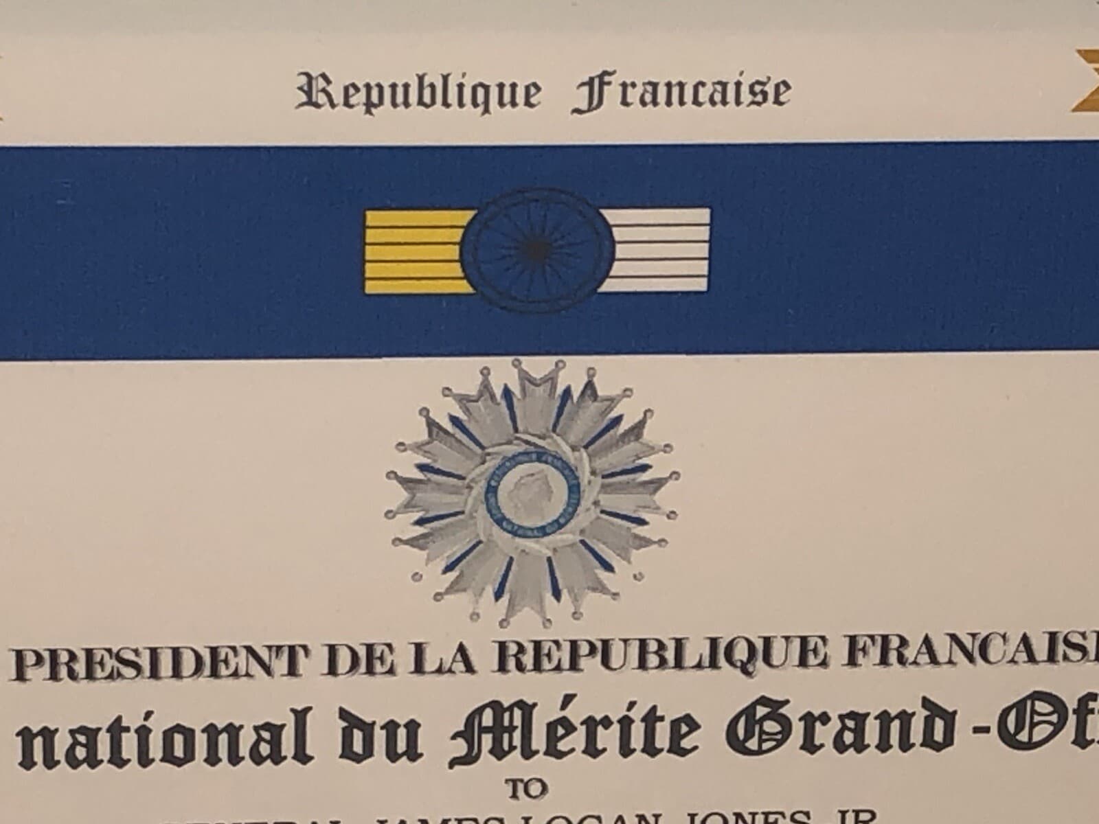 FRENCH NATIONAL ORDER OF MERIT / GRAND-OFFICER (COMMEMORATIVE CERTIFICATE) 4