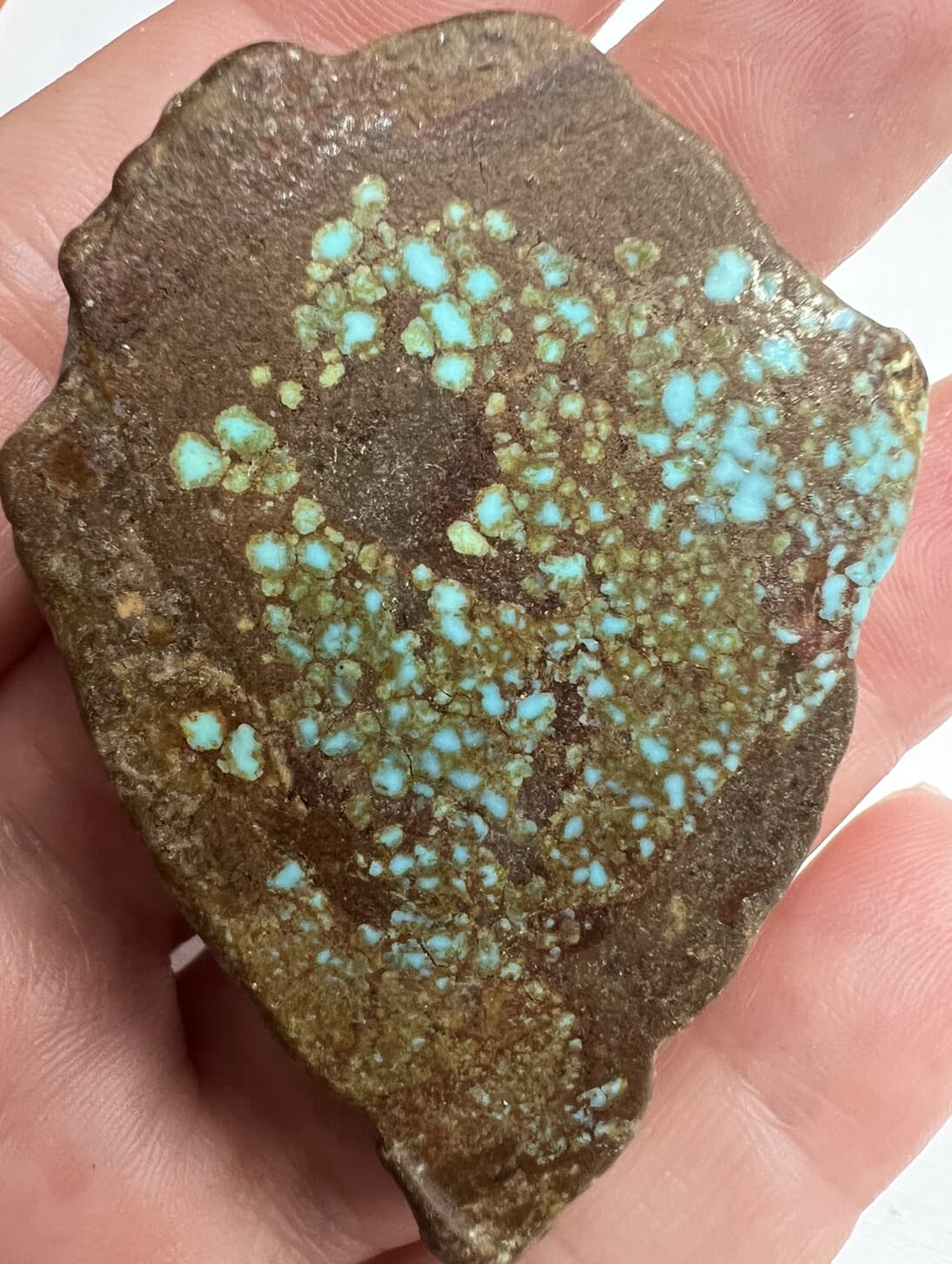 Number 8 Turquoise Old mine material bright blue Great spiderweb 270 Carats 2