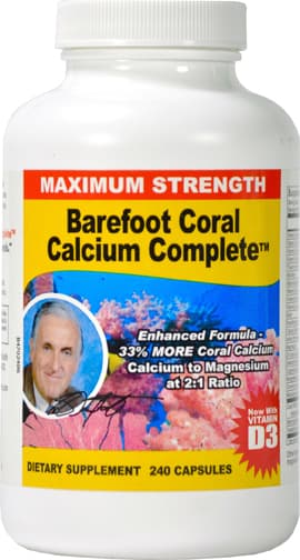 Barefoot Coral Calcium Complete - Bob Barefoot 240 Caps - 1500mg Coral Calcium