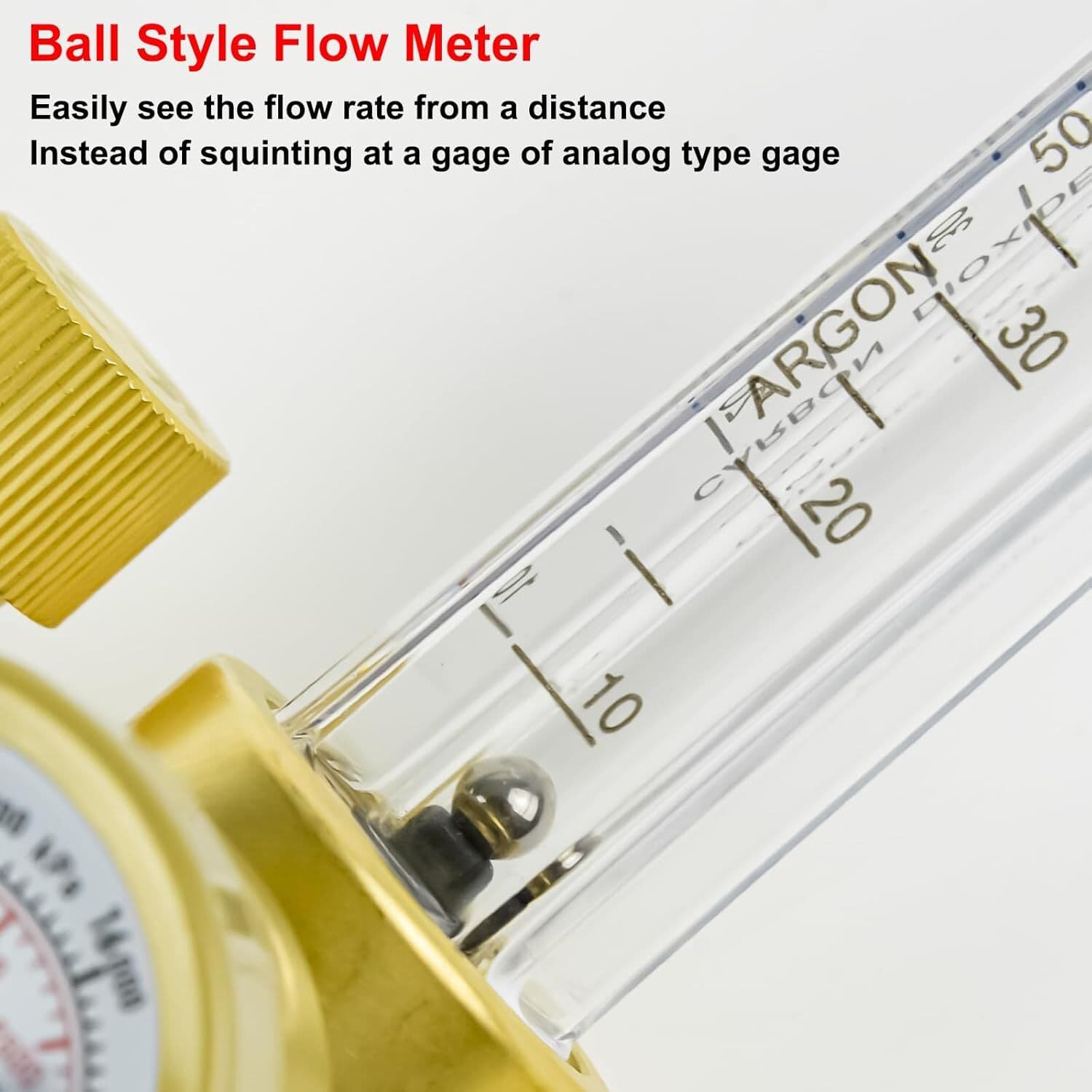 CGA580 Argon Regulator Flow Meter Mig Tig Welding Single/Dual Output 0-60CFH US 6