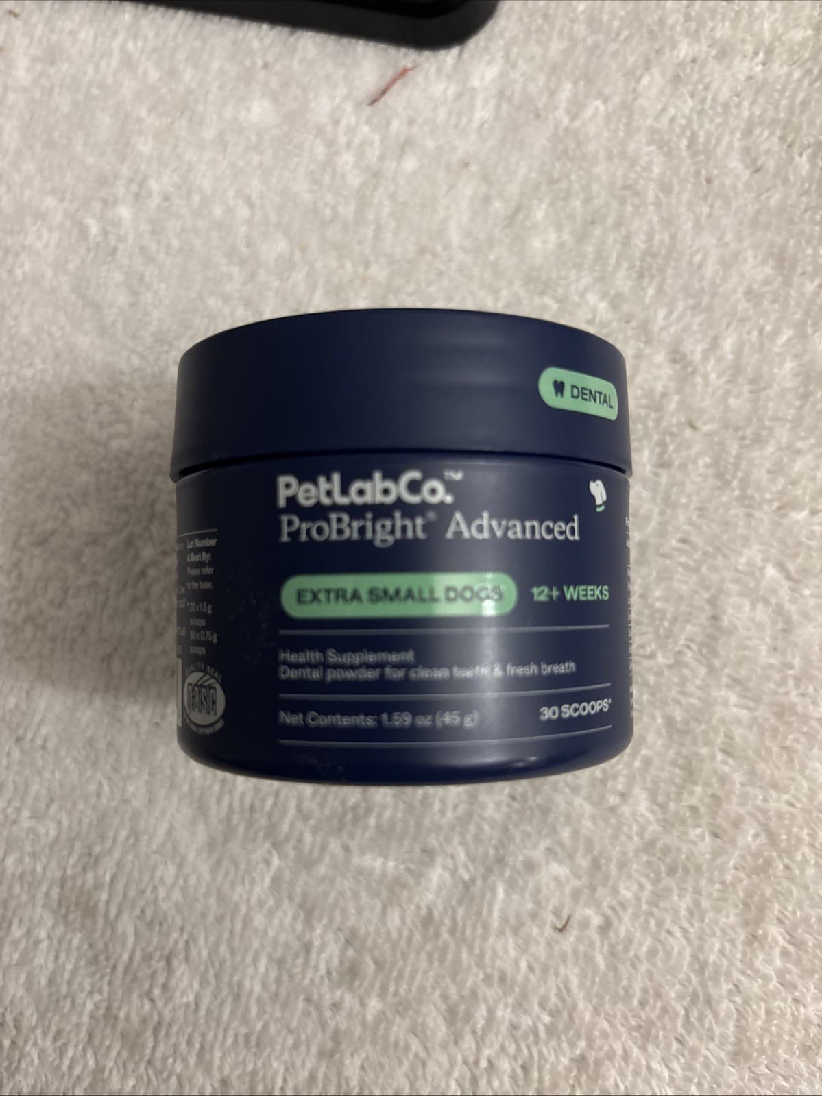 PETLABCO - ProBright Dental Powder, Dog Teeth Cleaning, FOR XSMALL DOGS ADVANCED