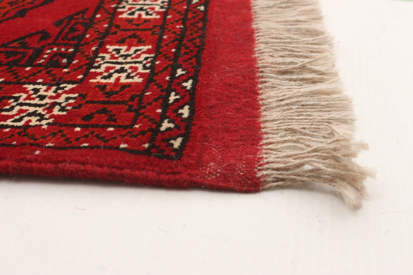 Traditional 2'0" x 6'5" Vintage Bordered Hand-Knotted Carpet Wool Area Rug 5