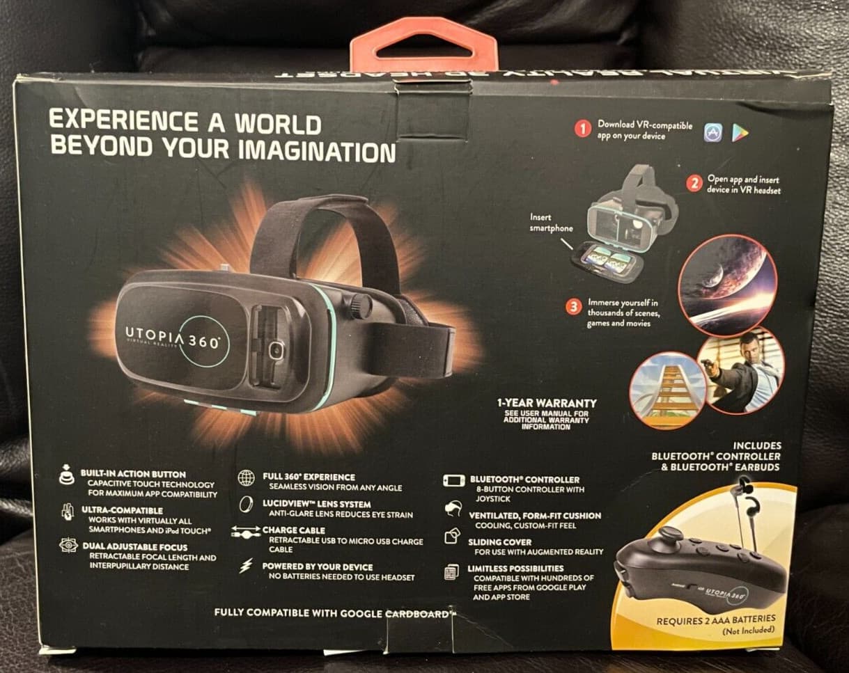 ( Sealed)360 rv headset with wireless Bluetooth controller IPhone And Andr 3