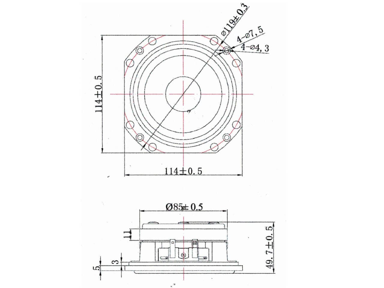 SS Audio Midrange fit JBL LE5, LE5-2, LE5-4 LE5-6 LE5-8 LE5-10 LE5-12 4