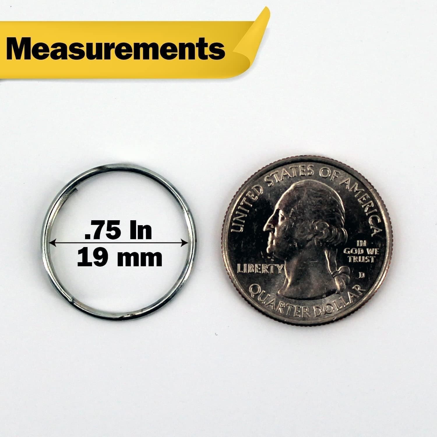 250 Pieces Split Key Rings Bulk for Keychain Key and Art Crafts 3/4 inch 2