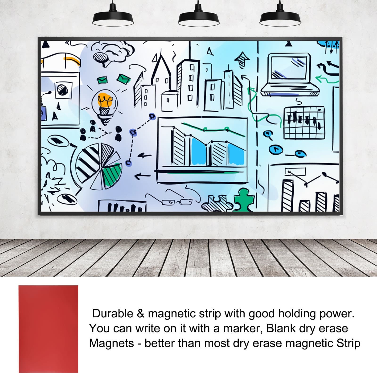 Dry Erase Magnetic Sheet Magnetic Board -11.7 Inch x 8 Inch /Red/2 Pack 3