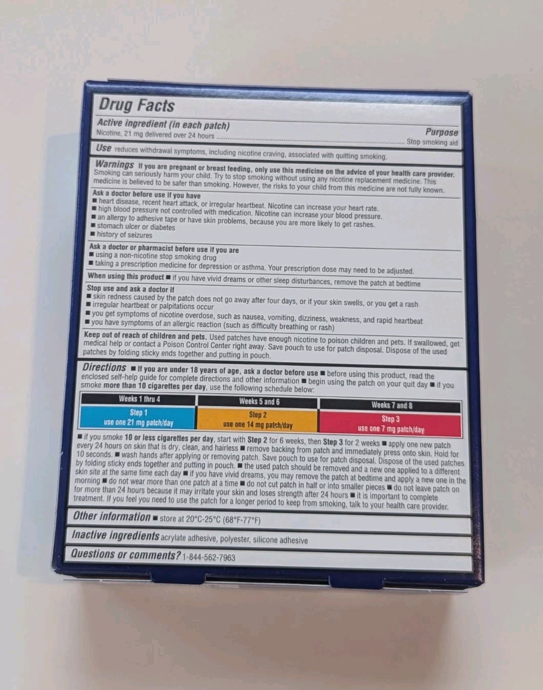 (2) Walgreens 21mg Nicotine Transdermal System Patch Step 1 EXP: 02/26 Free Ship 5