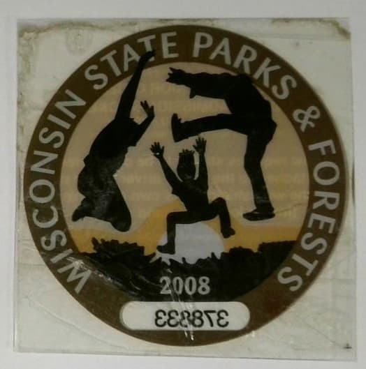 2008 Wisconsin Senior Citizen State Parks & Forests Pass Admission Sticker