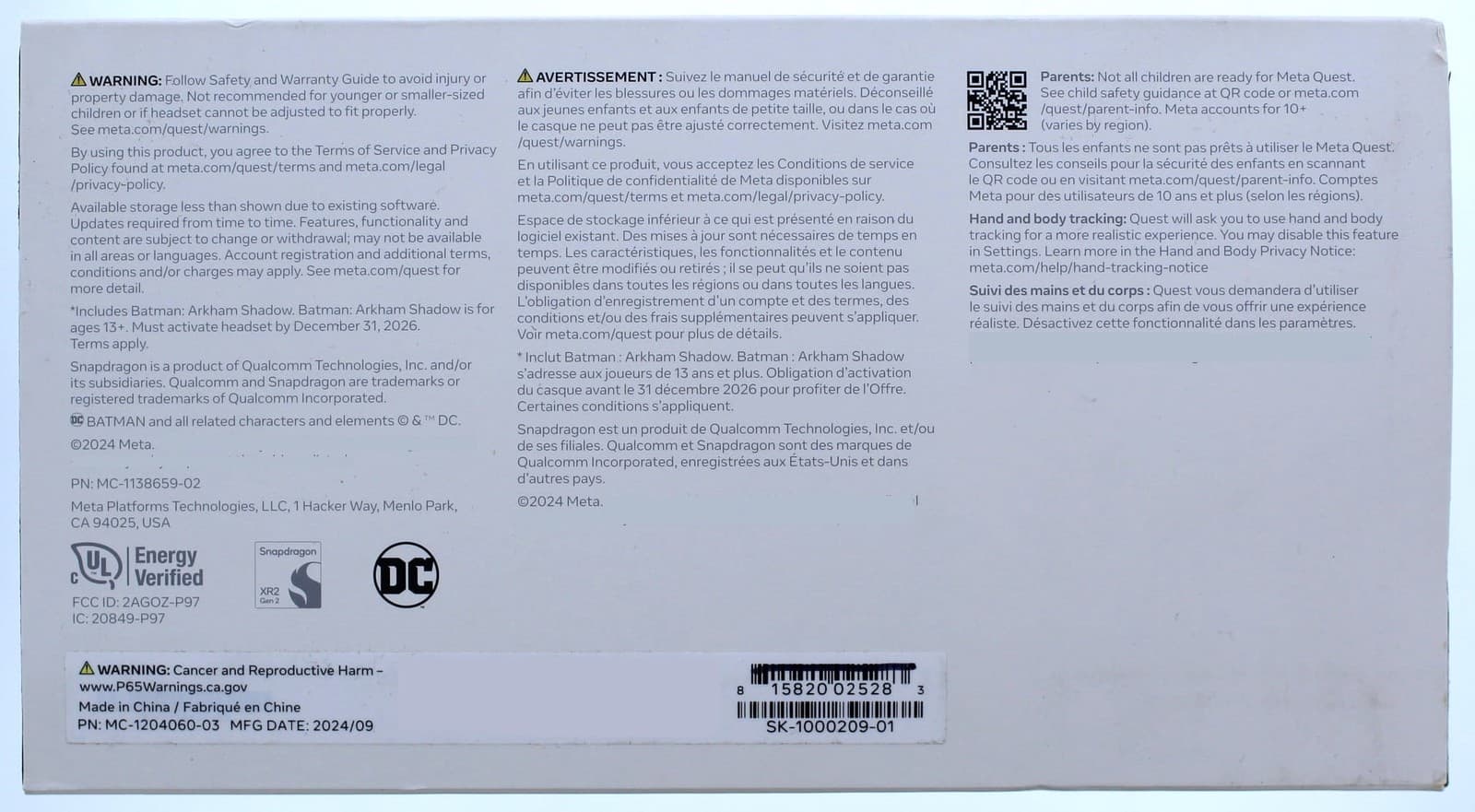 Meta Quest 3S 256 GB VR Headset With Controllers 3