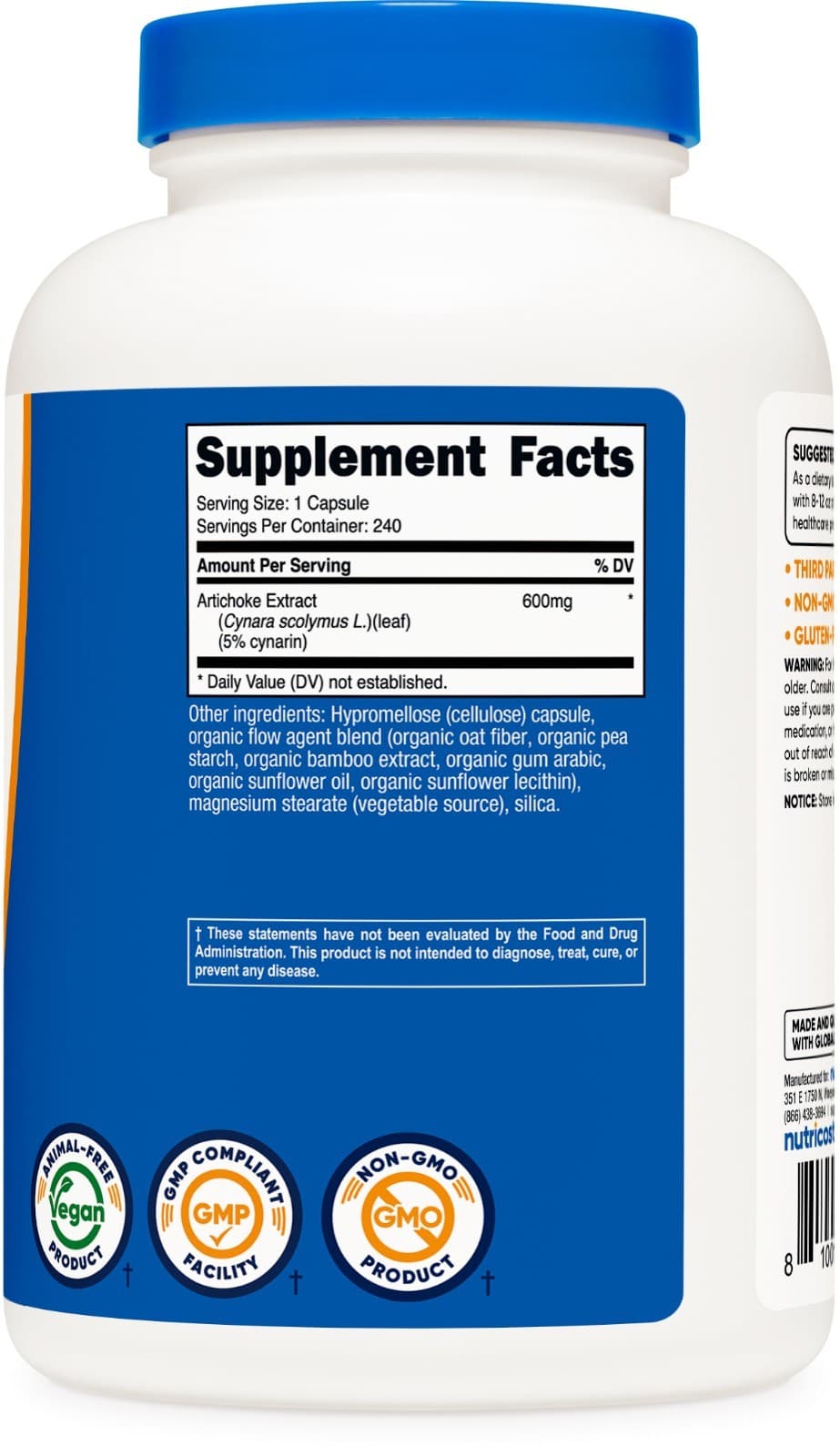 Nutricost Artichoke Extract (600mg) 240 Capsules 5