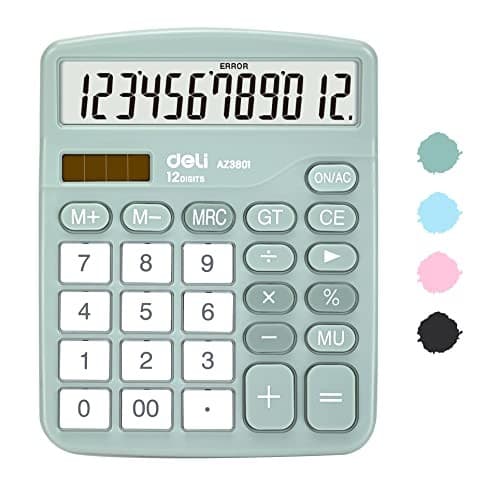 Calculator,  Standard Function Desktop Calculators with 12 Digit Large Green 2