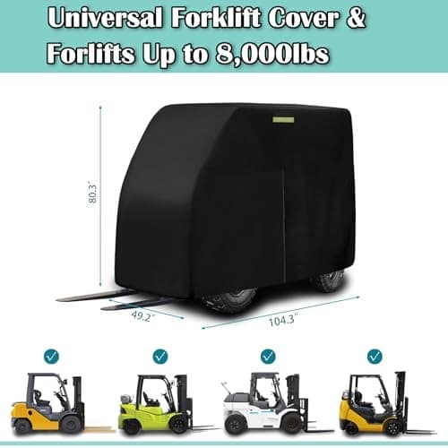 Forklift Cover Waterproof All Weather for Forklifts Up to Full Forklift Cover 5