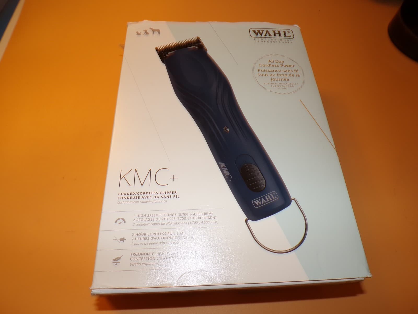 Wahl Professional Animal KMC+ 2-Speed Cordless Clipper OPEN BOX Great DEAL