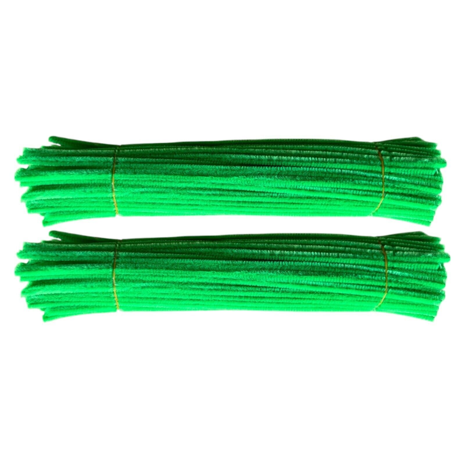 200Pcs Green Pipe Cleaners Craft Bulk Supplies 12inch x 6mm