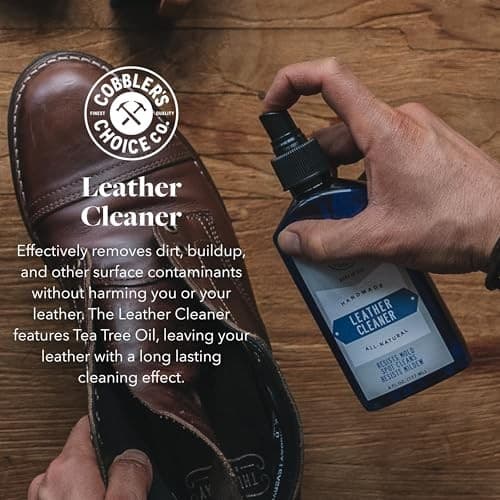 Cobbler's Choice Leather Cleaner, Conditioner, and 2x Polishing Cloth 6