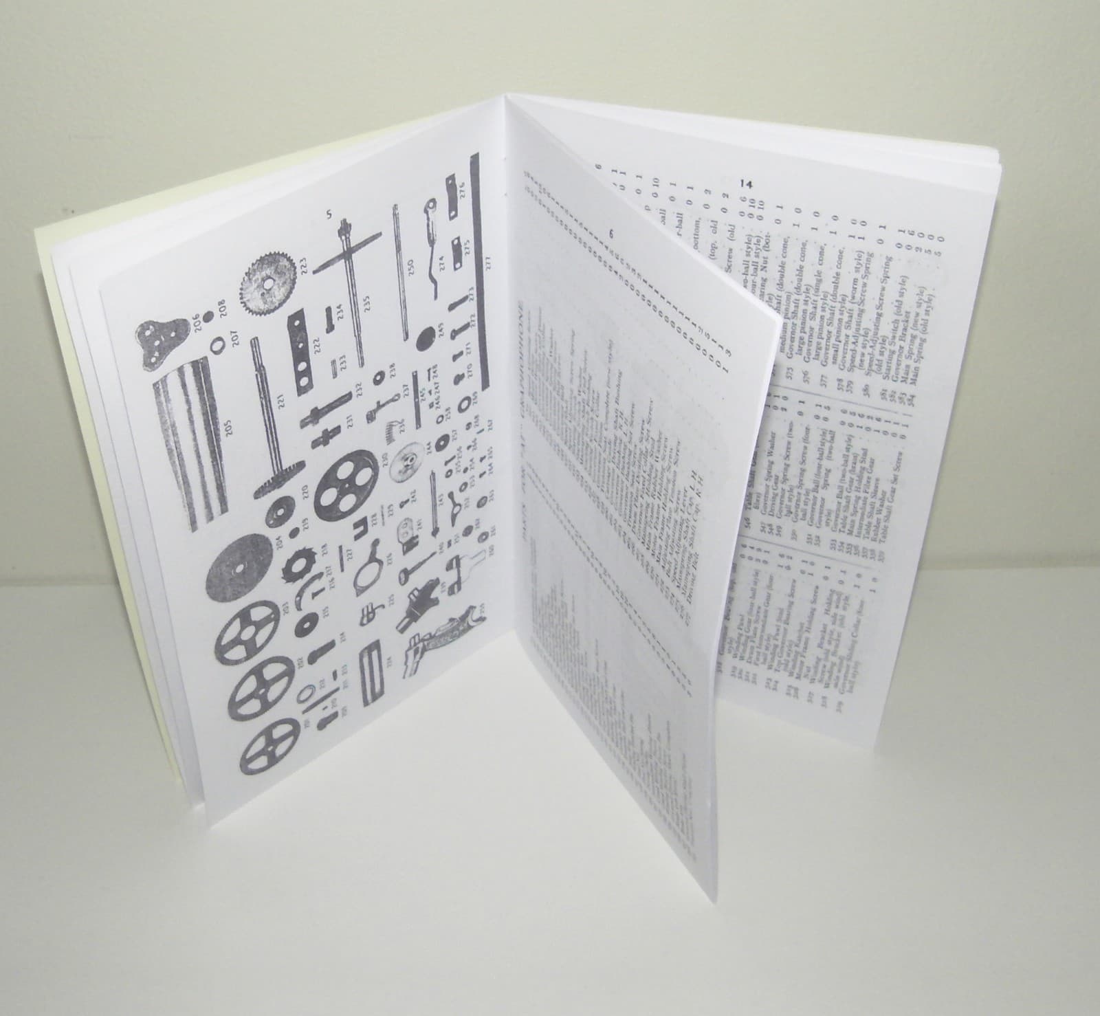 Columbia Phonograph Parts Manual Reproduction 5