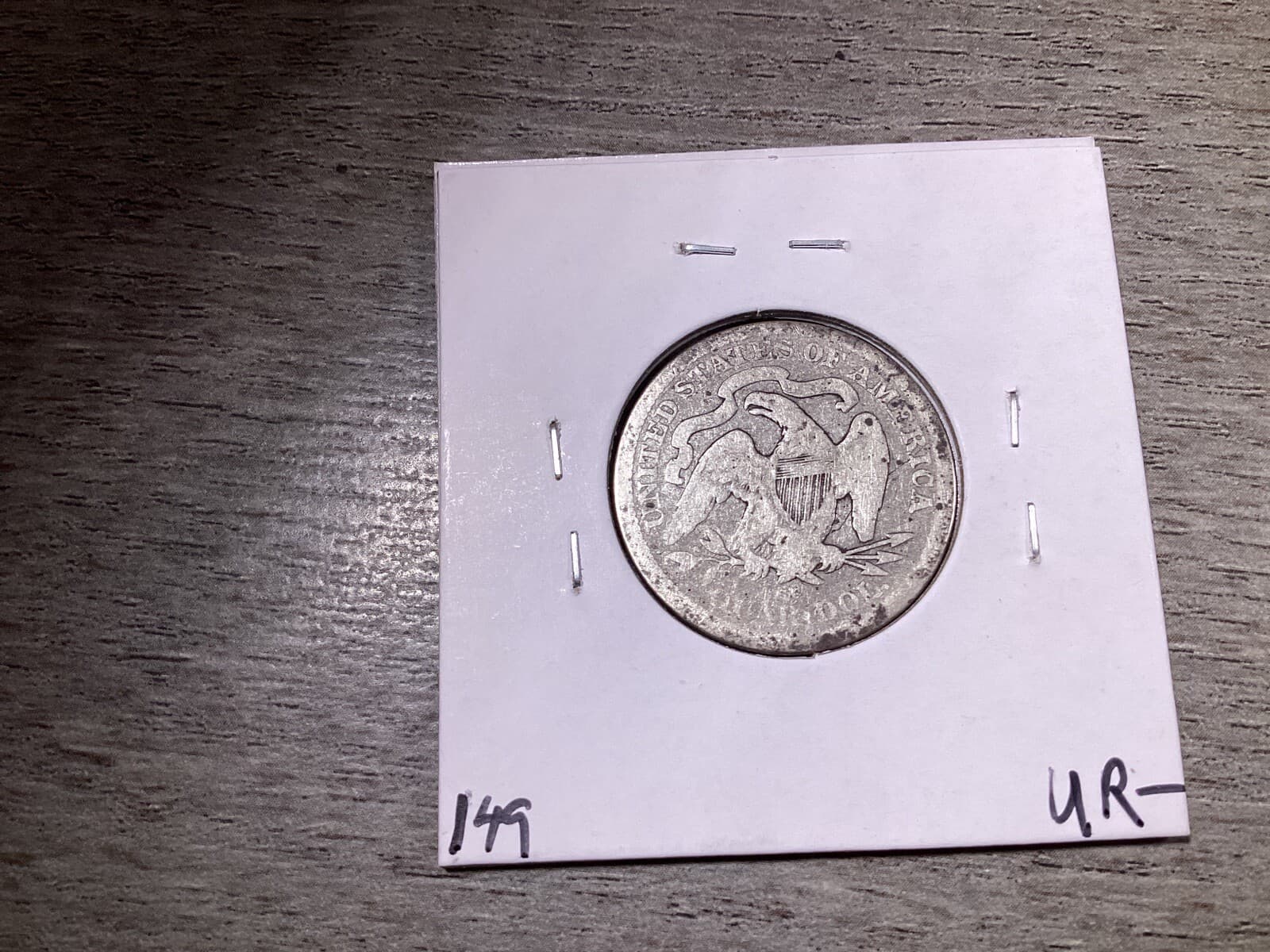 1876 CC Seated Liberty Carson City Mint CC Silver Quarter 90% Silver 110524 13ur 4