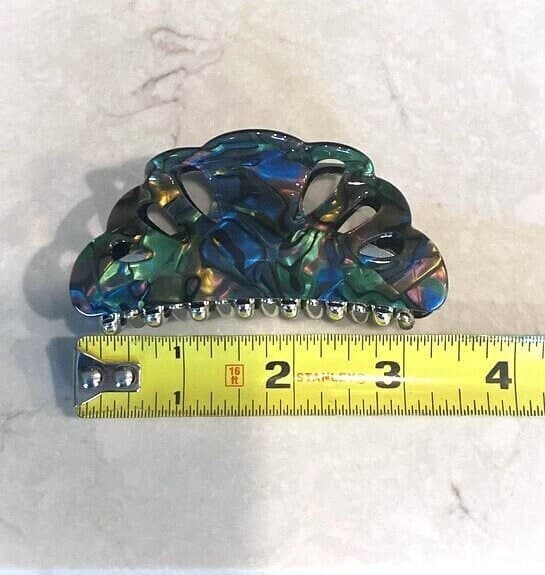 Abalone sea shell effect hair claw clamp clip fine thin hair 4