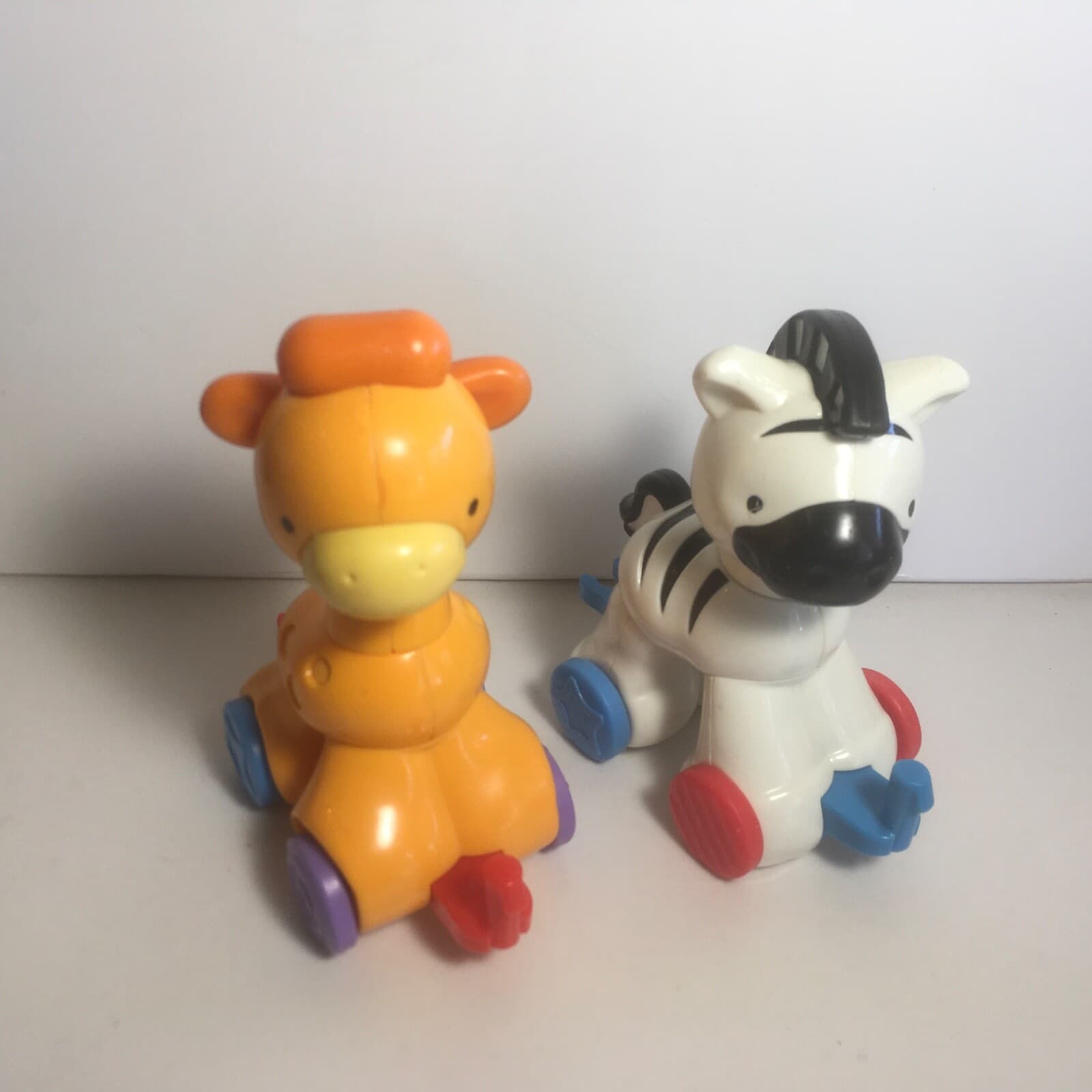 Fisher Price Amazing Animals Joint Clickers Zebra/Giraffe On Wheels 2