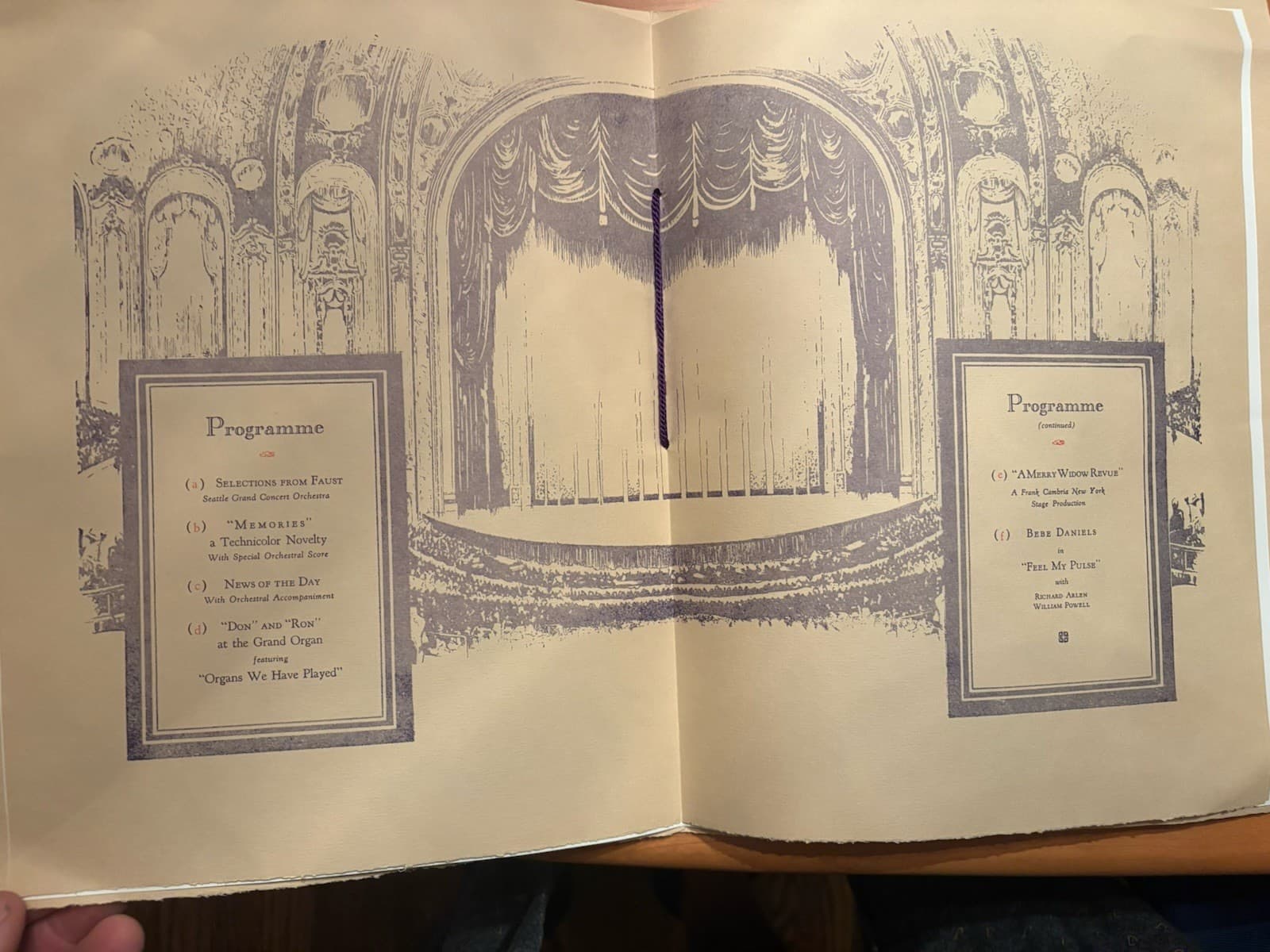 The Seattle (Paramount) Theatre 1928 Reproduction of Original Theatre Program 5